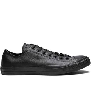 Black Leather Woman’s Converse Sneakers